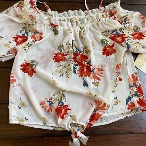 Lily White Boho crop Top